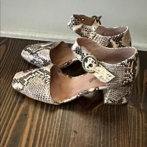 Free People Bardot Snake‎ mary Jane's 38/7.5-8